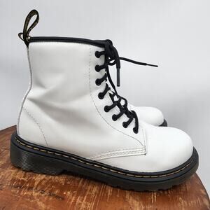 た*ん様 Dr. Martens ブーツ　DEVON FLWR ホワイト Dr. Martens DEVON FLOWER LEATHER PLATFORM BOOTS MSRP $240 Soft